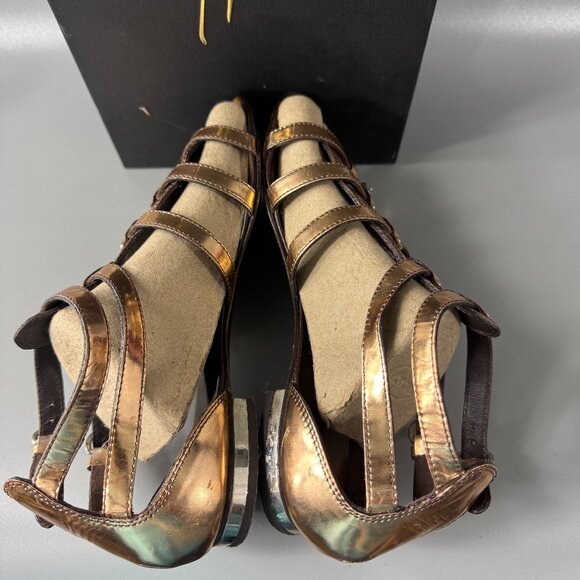 Giuseppe Zanotti Leather Gladiator Sandals in Rose Gold, Size 38.5 - Picture 7 of 16